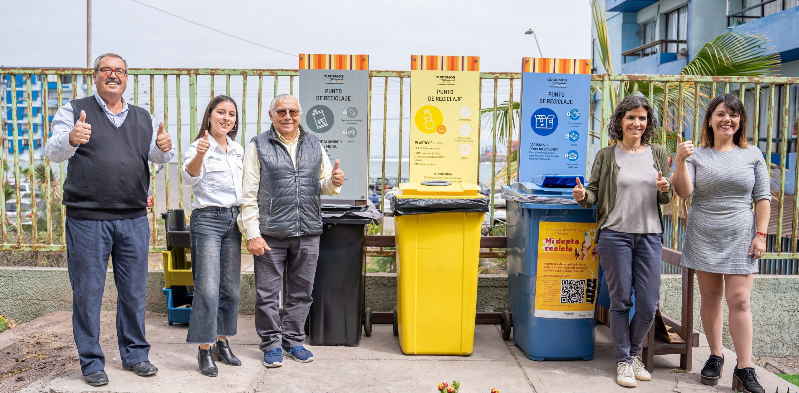 Vecinos de histórico Barrio El Morro y Collahuasi inauguran primeros puntos de reciclaje