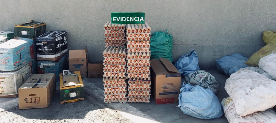 DURANTE CONTROL CARABINEROS SORPRENDE CAMIÓN CARGADO POR ALIMENTOS DE CONTRABANDO