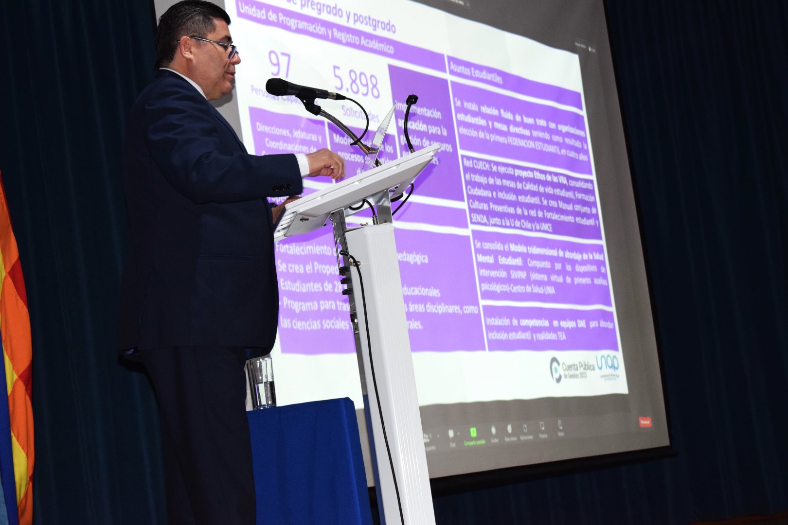 Cuenta pública UNAP: rector Alberto Martínez anunció  Nuevos campus en Alto Hospicio y Pozo Almonte 