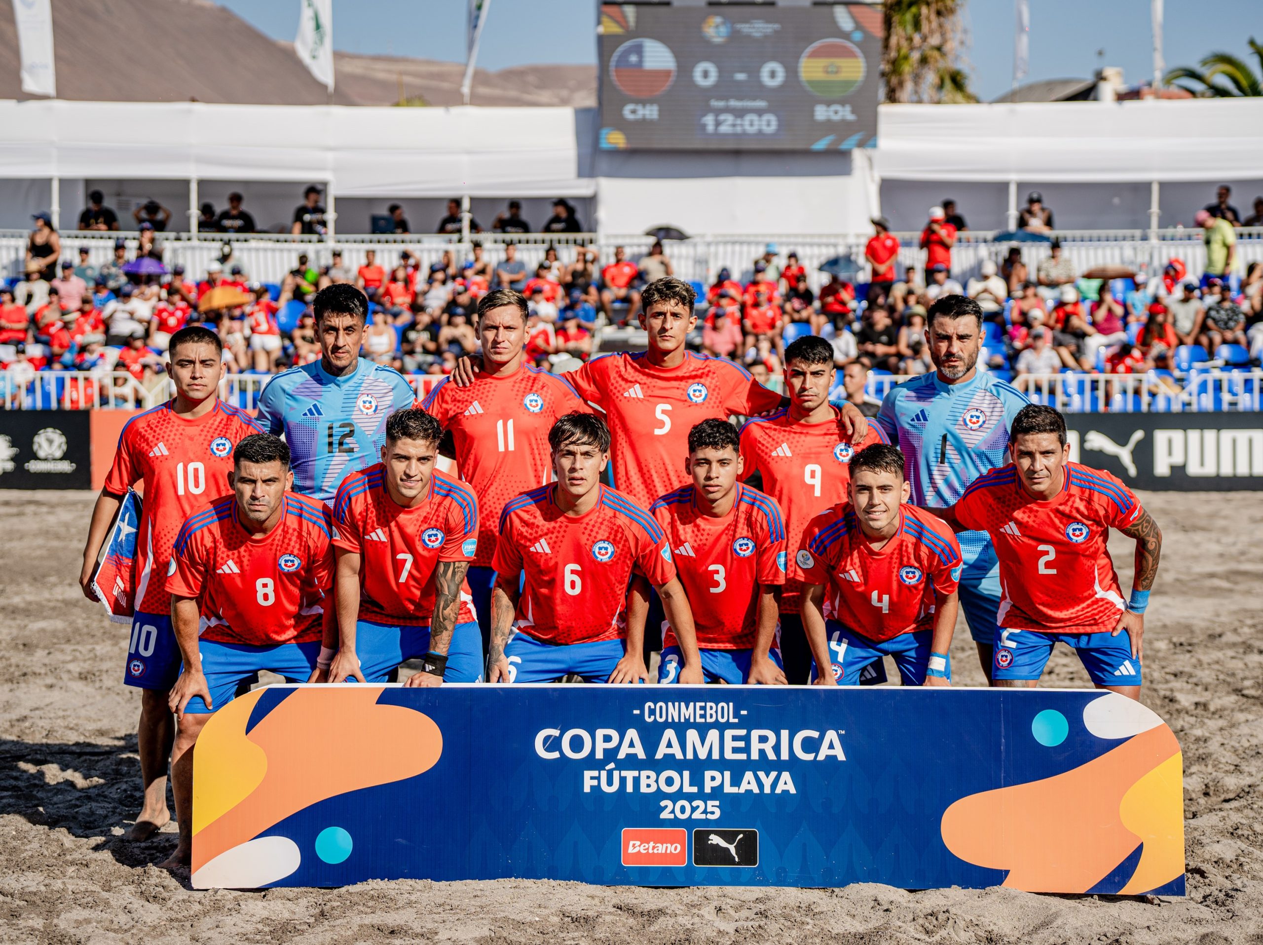 Chile, Brasil, Uruguay y Venezuela triunfan en jornada inaugural de Copa América Fútbol Playa 2025 en Iquique.