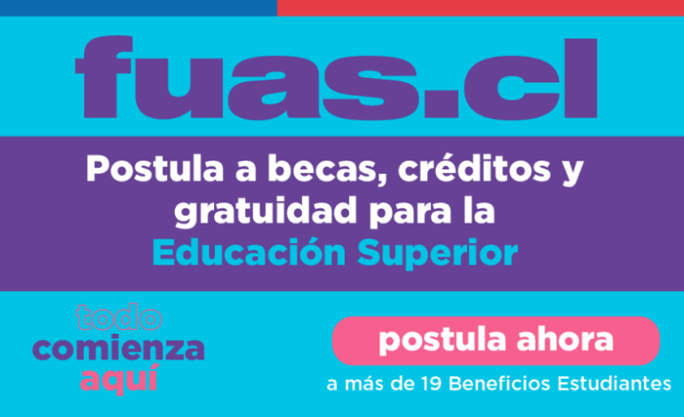 El 1 de octubre comienza postulación a beneficios estudiantiles para 2026 a través del FUAS.
