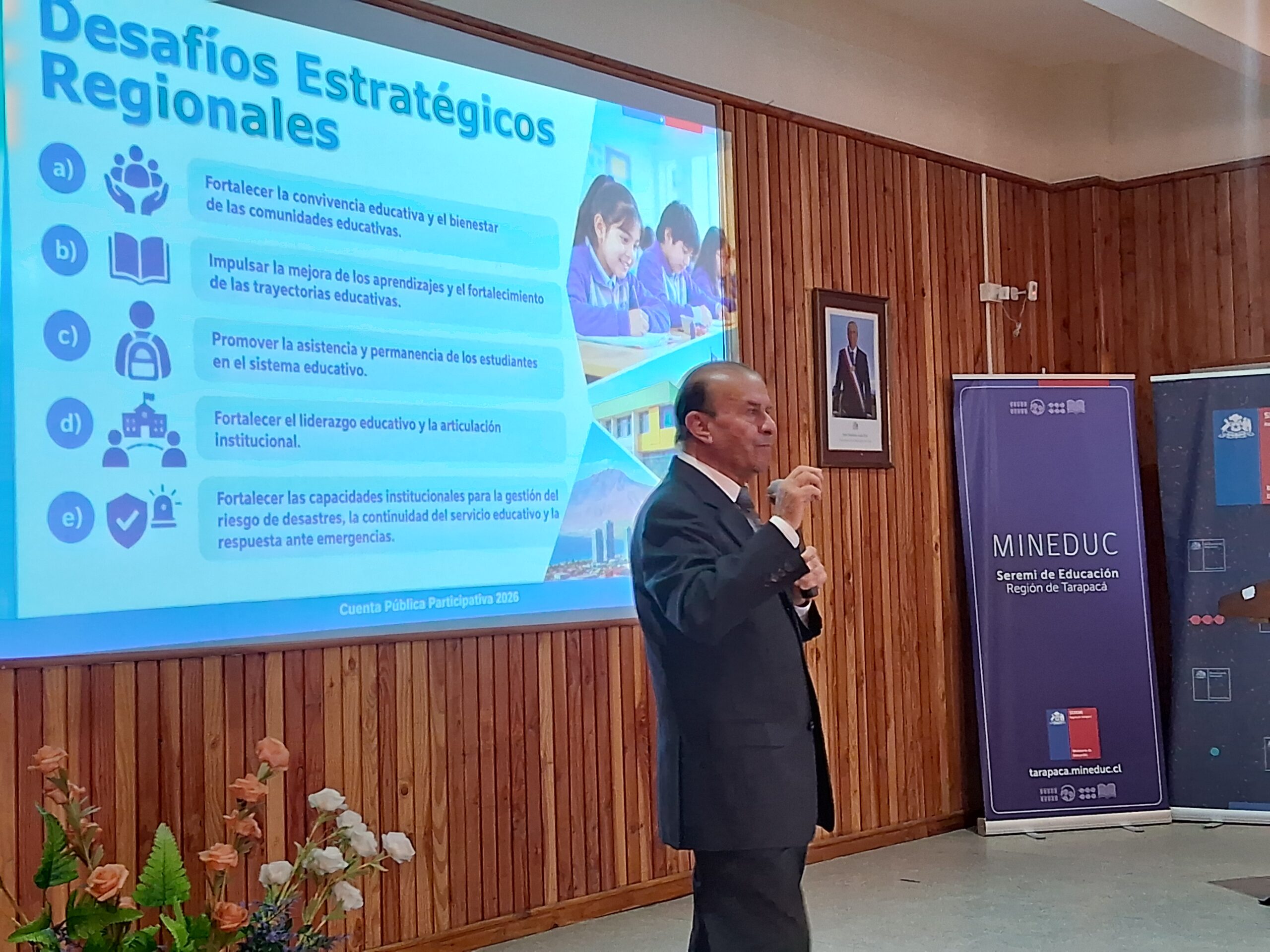 Seremi de Educación entregó su Cuenta Pública con foco en los avances y desafíos para la región de Tarapacá.